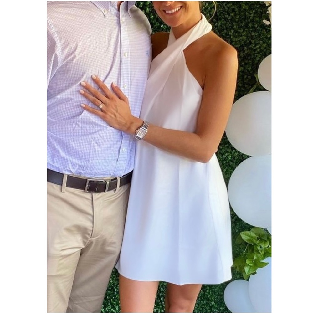 NWOT Ivory Jasmine Halter Mini Dress